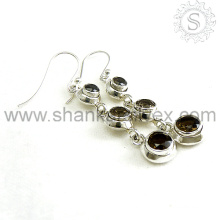 Ultimate Smoky Quartz Gemstone 925 Silver Jewelry Wholesale Earring ERCT1309-16